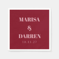 Escritura a mano Script Whisky Red Pink Custom Wed