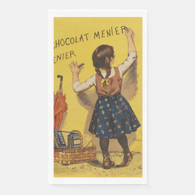 Servilleta De Papel Escritura de pared de Chocolat Menier (Anverso)