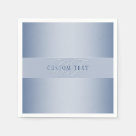 Servilleta De Papel Escritura Elegante Editable En Monograma | Azul