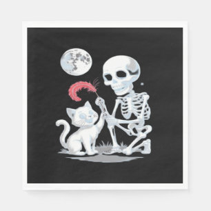 Servilleta De Papel Escrúpulo de gato Halloween Gracioso Cute espeluzn
