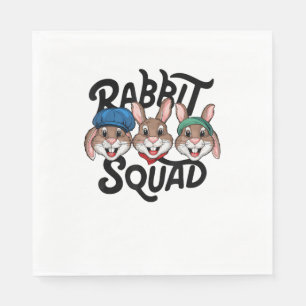 Servilleta De Papel Escuadrón de conejo TShirt para la camiseta de Rab
