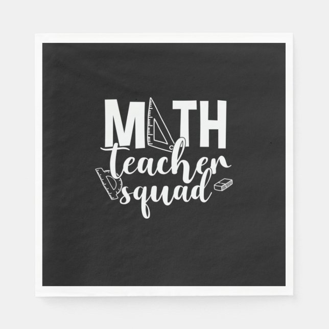 Servilleta De Papel Escuadrón de Maestros Maestros Maestros Math (Anverso)
