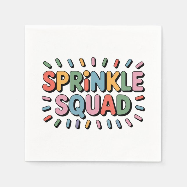 Servilleta De Papel Escuadrón de rociadores | Bebé Sprinkle (Anverso)