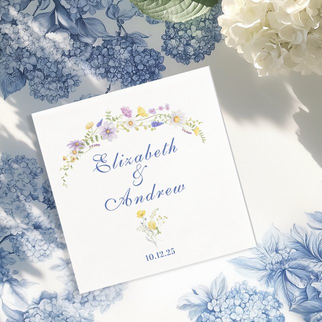 Servilleta De Papel Escudo azul turbio Boda floral (Subido por el creador)