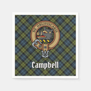Servilleta De Papel Escudo Campbell sobre Tartán