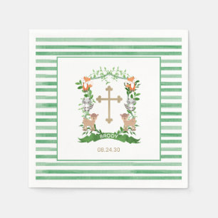 Servilleta De Papel Escudo de animales de bosque Boy Baptism Napkins