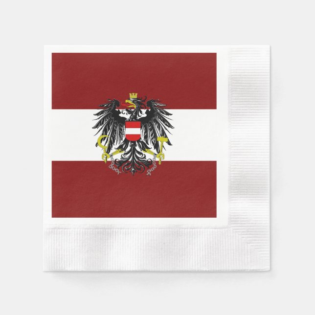 Servilleta De Papel Escudo de armas de la bandera de Austria (Anverso)