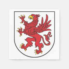 Servilleta De Papel Escudo de Armas de Pomerania Arte Majestuoso del G