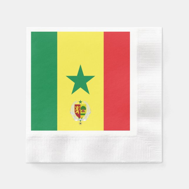 Servilleta De Papel Escudo de armas del Senegal (Anverso)
