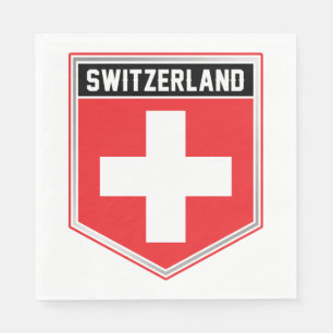 Servilleta De Papel Escudo de bandera de Suiza