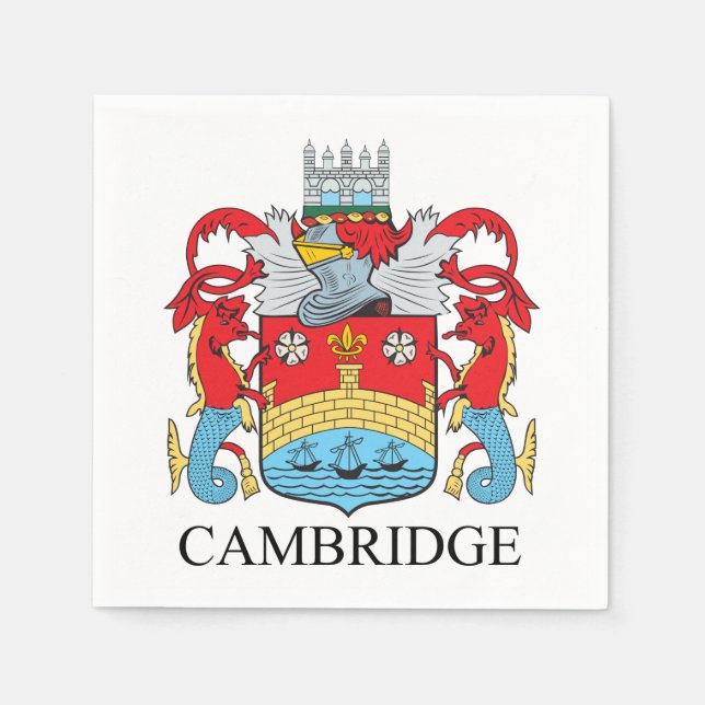 Servilleta De Papel Escudo de Cambridge (Anverso)