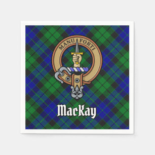 Servilleta De Papel Escudo de Clan MacKay sobre Tartán