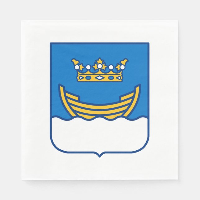 Servilleta De Papel Escudo de Helsinki (Finlandia) (Anverso)