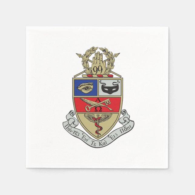 Servilleta De Papel Escudo de Kappa Psi (Anverso)