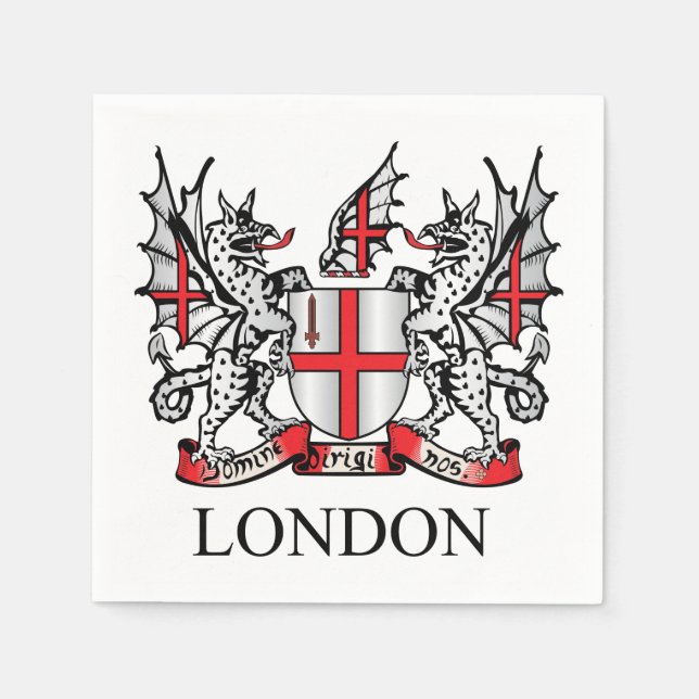 Servilleta De Papel Escudo de Londres (Anverso)