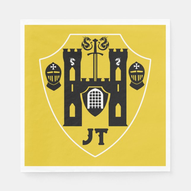 Servilleta De Papel Escudo de los Caballeros del personalizable (Anverso)