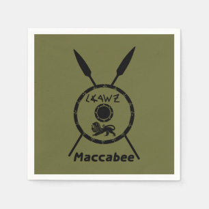 Servilleta De Papel Escudo De Macabee Y Spears Sumidos