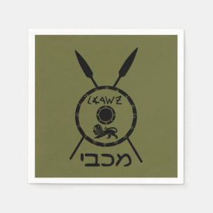 Servilleta De Papel Escudo De Macabee Y Spears Sumidos