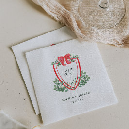 Servilleta De Papel Escudo de navidades | Boda de feriado caprichoso