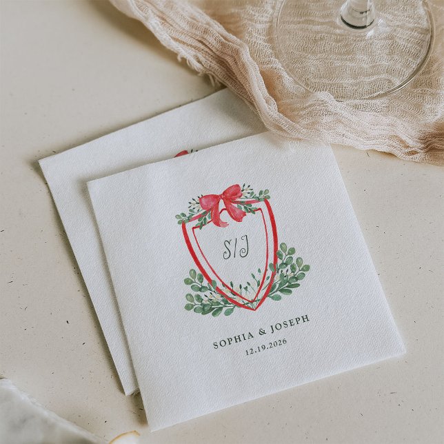 Servilleta De Papel Escudo de navidades | Boda de feriado caprichoso (Subido por el creador)
