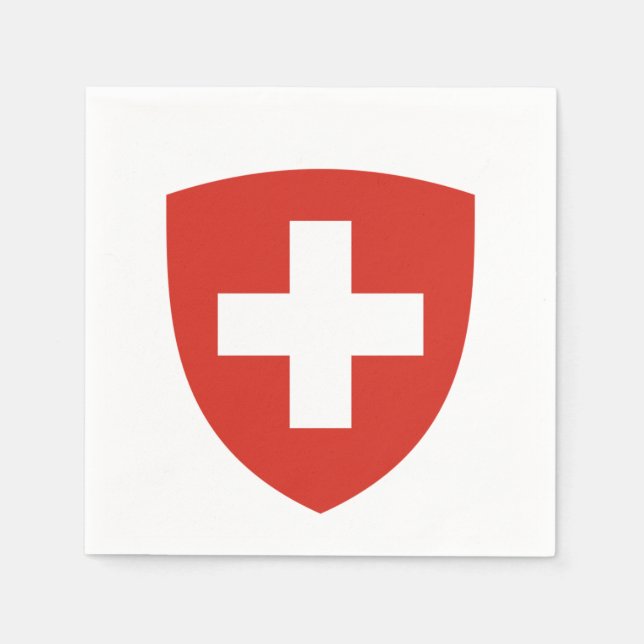 Servilleta De Papel Escudo de Suiza (Anverso)
