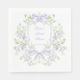 Servilleta De Papel Escudo dulce con arcos de lavanda | Bridal Shower