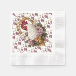 Servilleta De Papel Escudo heráldico de gallos y uvas,