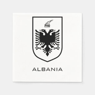 Servilleta De Papel Escudo Nacional de Albania Tinta Patrimonio