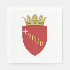 Servilleta De Papel Escudo romano de armas (SPQR) (Roma, Italia)