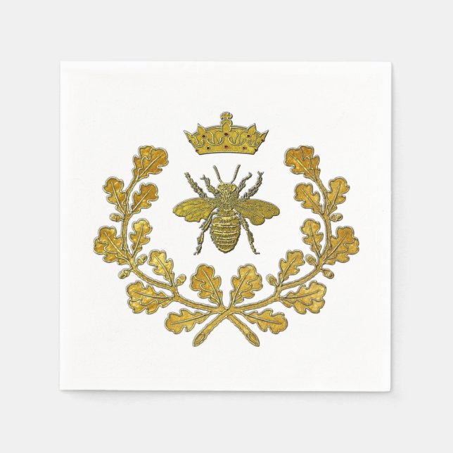 Servilleta De Papel Escudo Royal Bee y su color (Anverso)