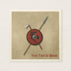 Servilleta De Papel Escudo y armas del cuervo de Viking