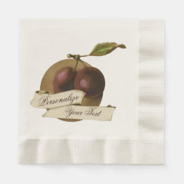 Servilleta De Papel Escuela antigua de personalizable de ciruelas anti