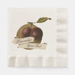 Servilleta De Papel Escuela antigua de personalizable de ciruelas anti