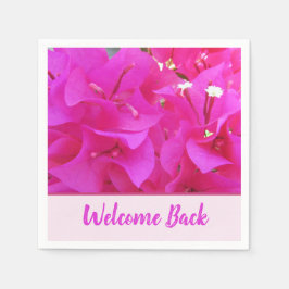 Servilleta De Papel Escuela de Fiesta de Flores Rosa