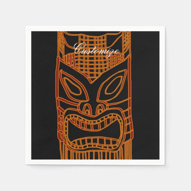 Servilleta De Papel Escultura Tiki de oro Thunder_Cove (Anverso)