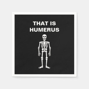 Servilleta De Papel Ese Es Humerus Funny Halloween Skeleton Bone Pun