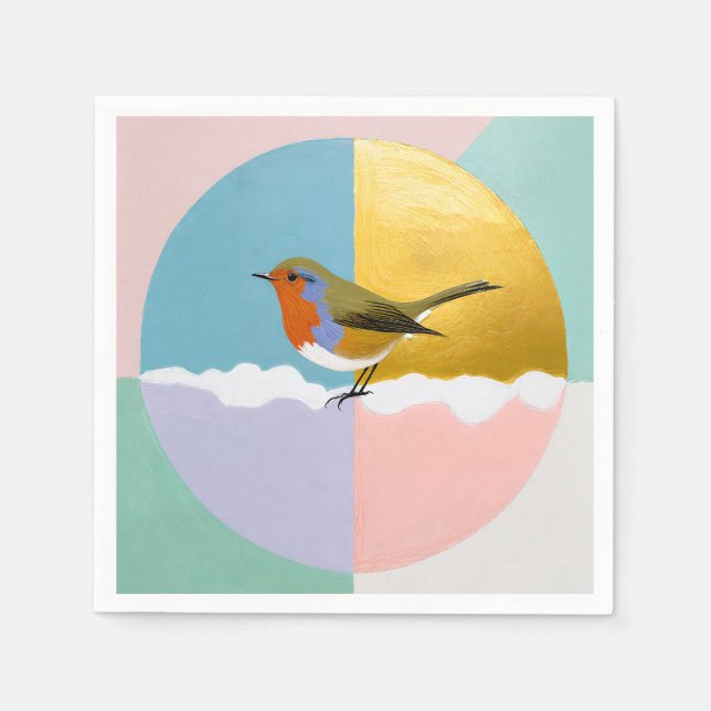 Servilleta De Papel Esfera geométrica de Robin (Anverso)