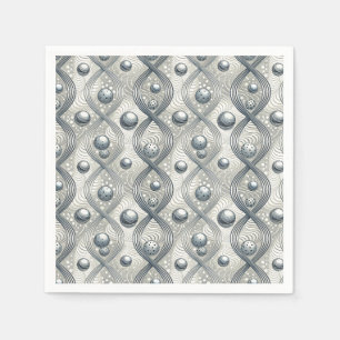 Servilleta De Papel Esferas de onda abstractas modernas Patrón futuris