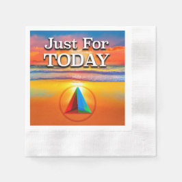 Servilleta De Papel Eslogan de recuperación Just For Today Sunrise