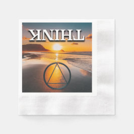 Servilleta De Papel Eslogan de recuperación THINK Amanecer