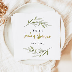 Servilleta De Papel ESME Bohemian Greenery & Gold Baby Shower