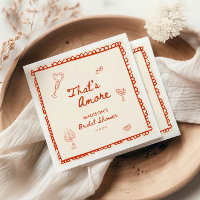 Eso es Amore Bridal Shower de Dibujos a Mano Itali
