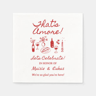 Servilleta De Papel Eso es Amore Cartel de Fiesta de Compromiso con Te