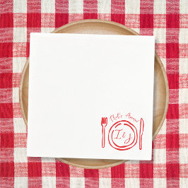 Servilleta De Papel Eso es Amore Ducha de parejas italianas dibujadas 