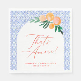 Servilleta De Papel Eso es Amore Naranja Italiano Fiesta de Despedida 