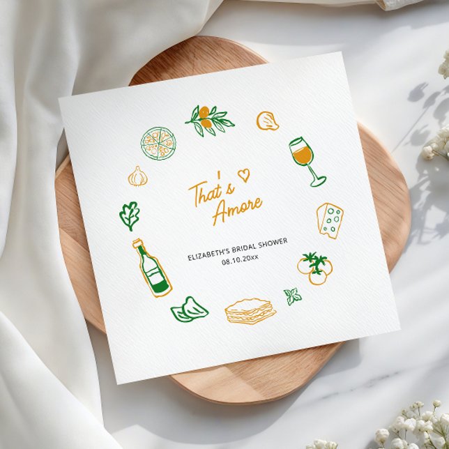 Servilleta De Papel Eso es Comida Italiana Rústica Amarillo Verde (Subido por el creador)