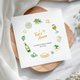 Servilleta De Papel Eso es una comida italiana más rústica verde amari