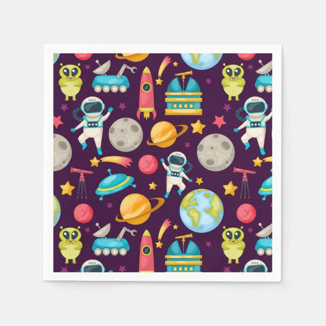 Servilleta De Papel Espacio (Anverso)