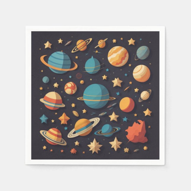 Servilleta De Papel Espacio (Anverso)