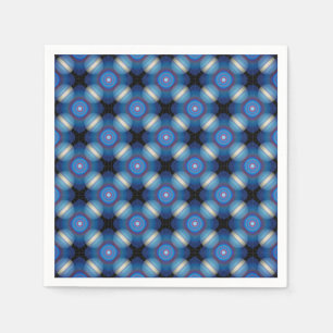 Servilleta De Papel Espacio Geométrico Azul